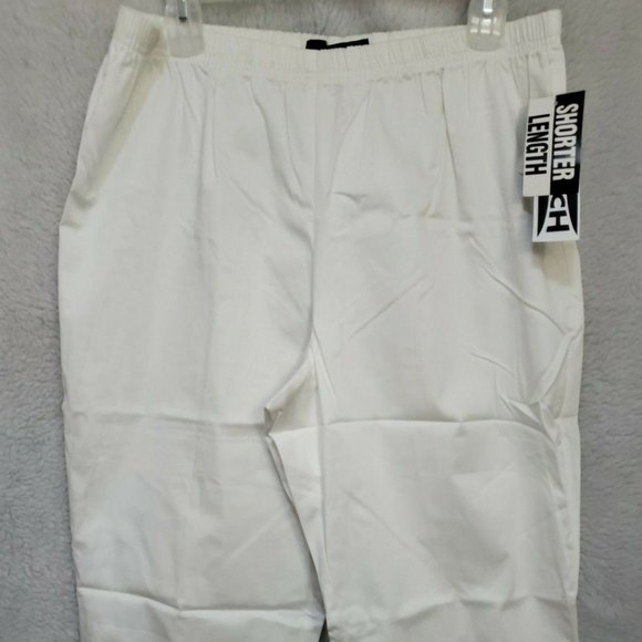 Jeno Neuman NWT White Capri Pants Size 20W Petites - Picture 1 of 6